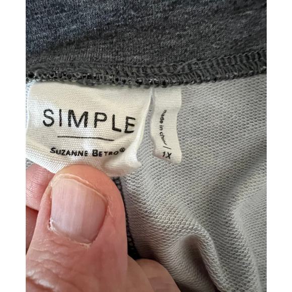 Simple Susan Betro Gray Paisley Print Lightweight Open Front Cardigan Size 1X - Picture 5 of 6